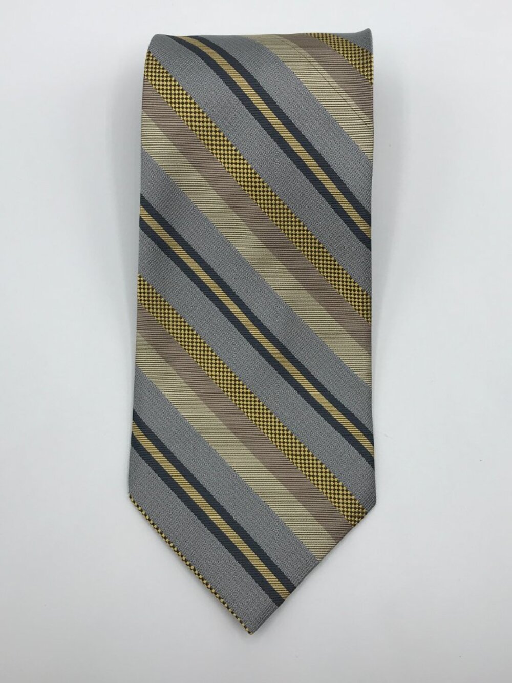 Nucci Men's 100% Polyester Multicolor Stripe 3.75" X 57" Tie